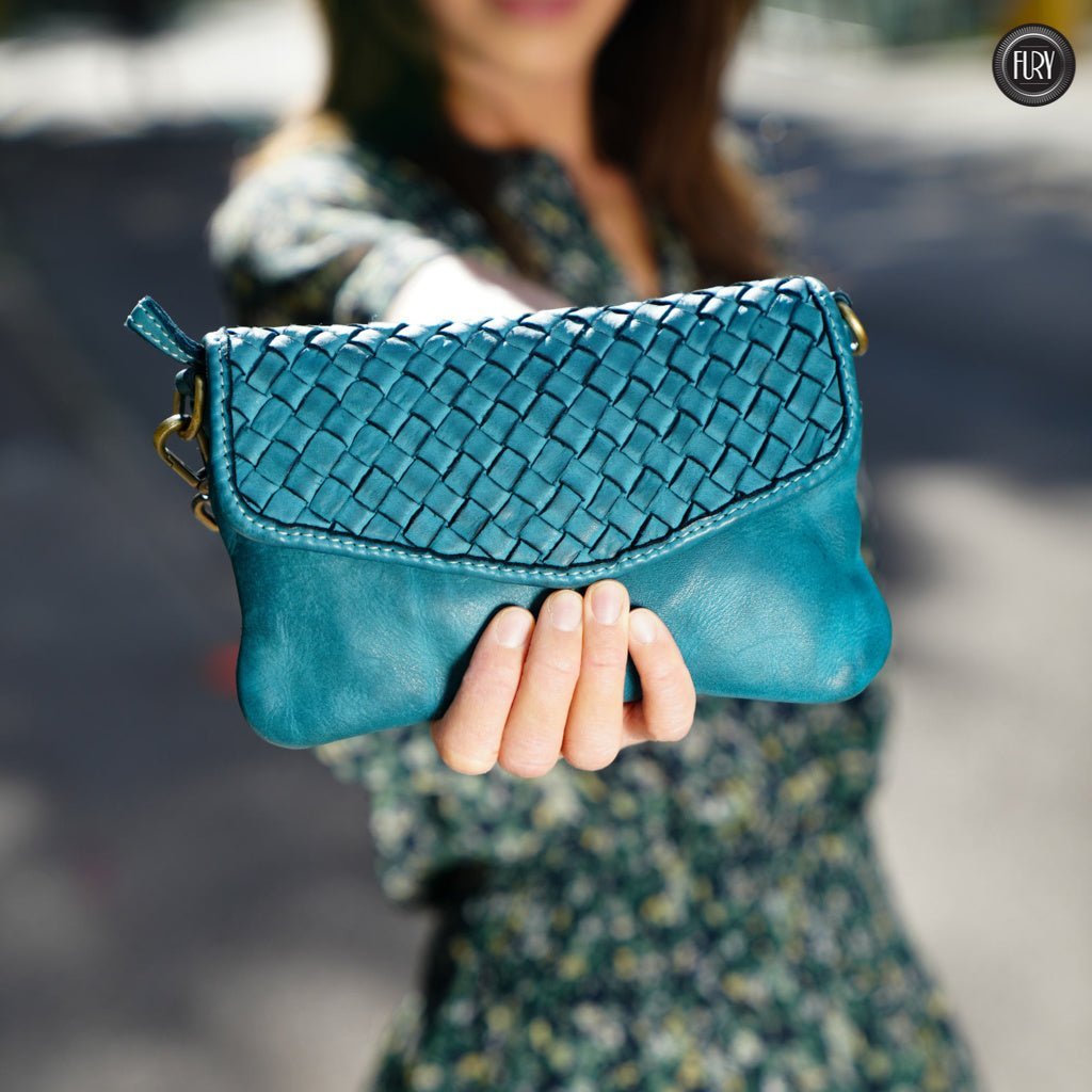 Pochette Tecla in pelle intrecciata - Fury