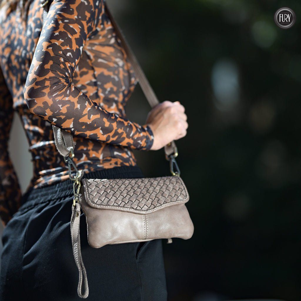 Pochette Tecla in pelle intrecciata - Fury