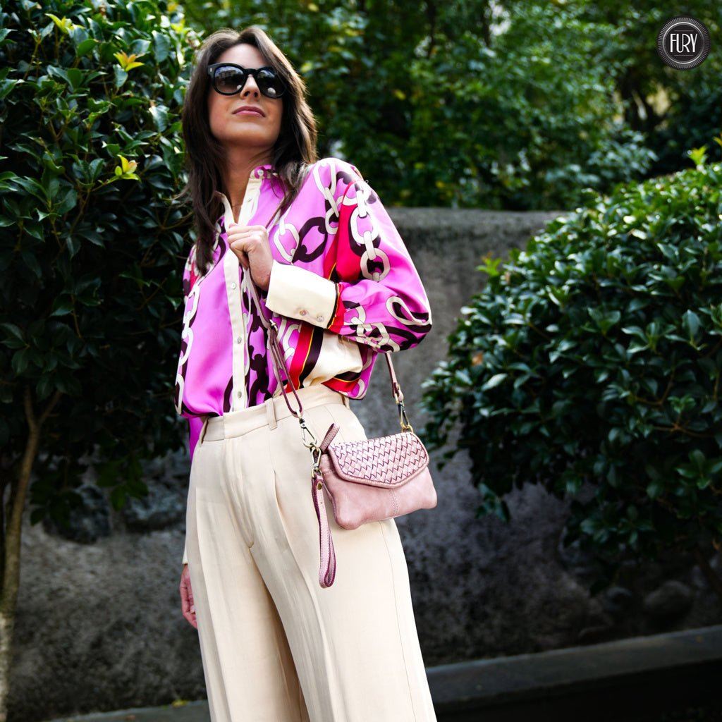 Pochette Tecla in pelle intrecciata - Fury