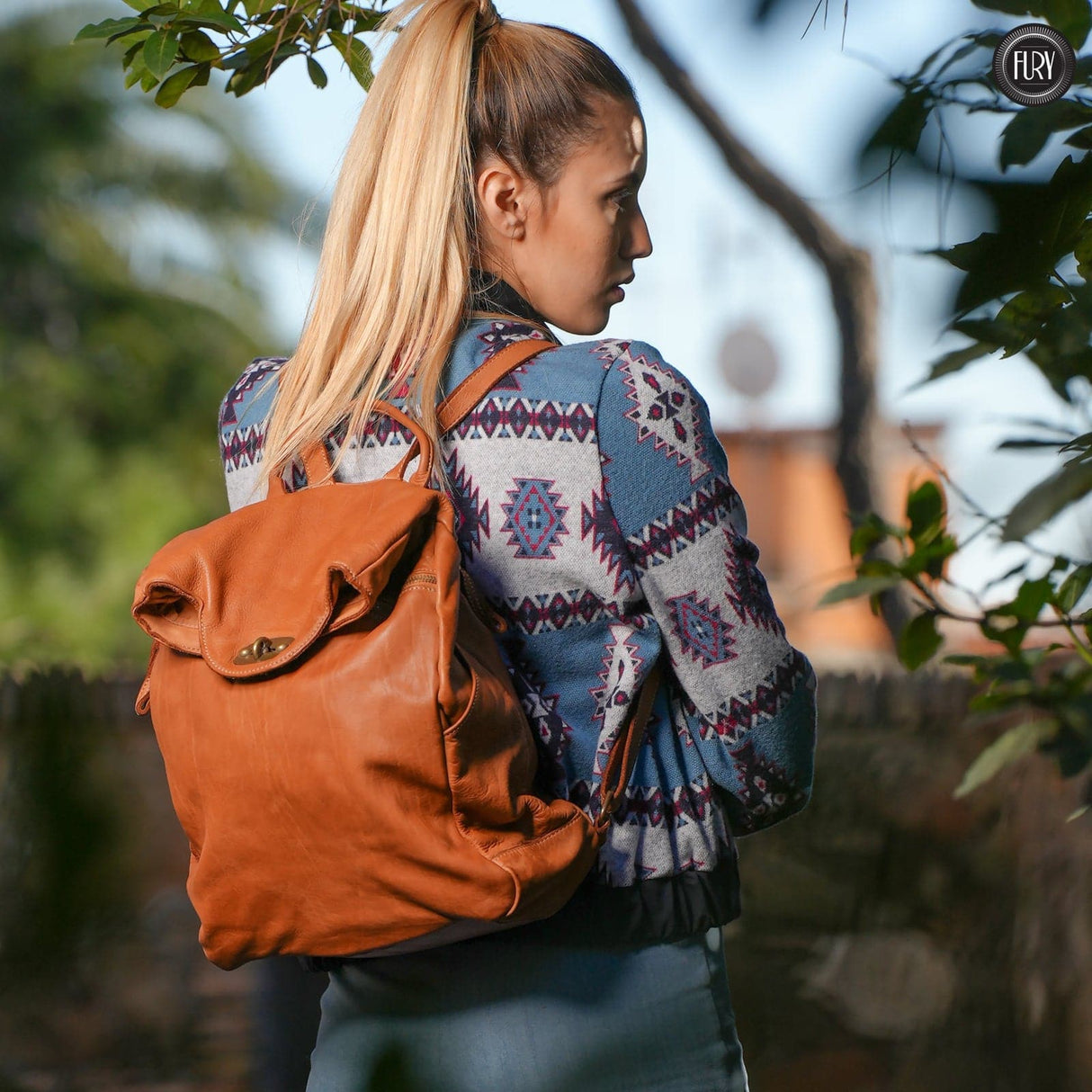 Zaino Danzo con doppio fondo Fury Bag#colore_cuoio